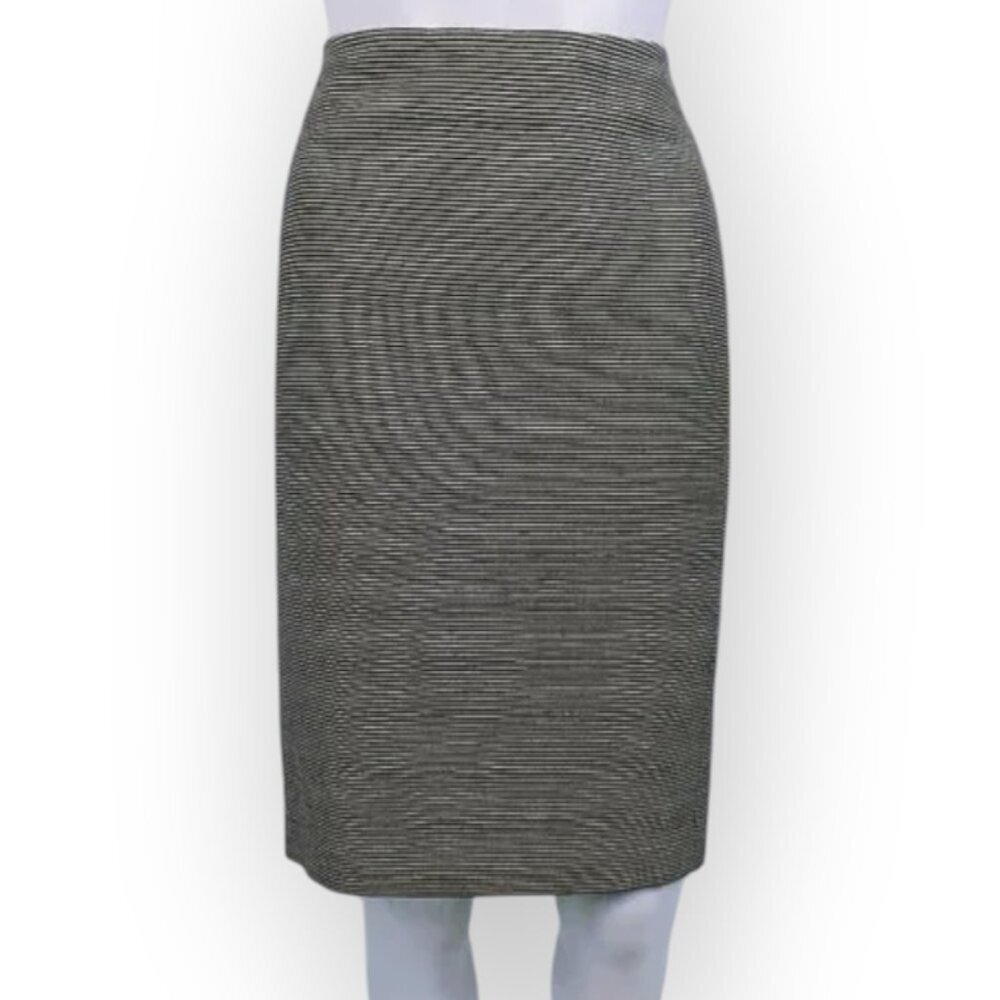 Talbots Blue White Striped Cotton Pencil Skirt 2 NWT